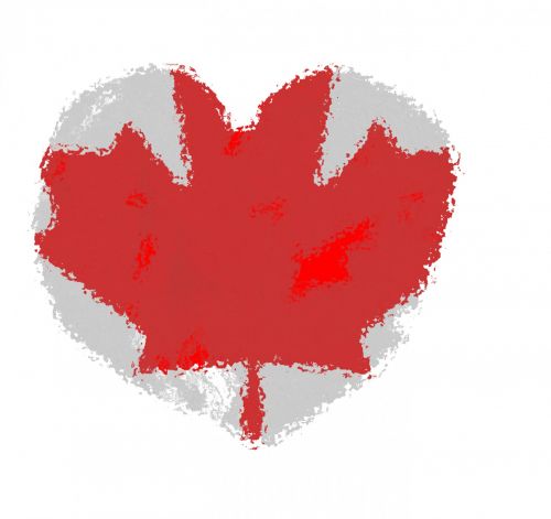 Flag Canada Heart