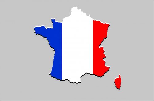 Flag Map Of France