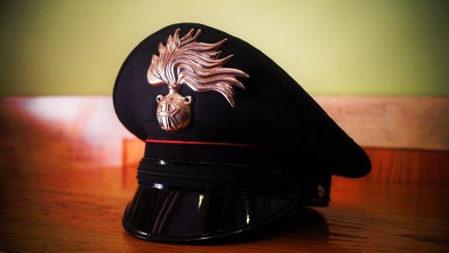 flame italian army police hat