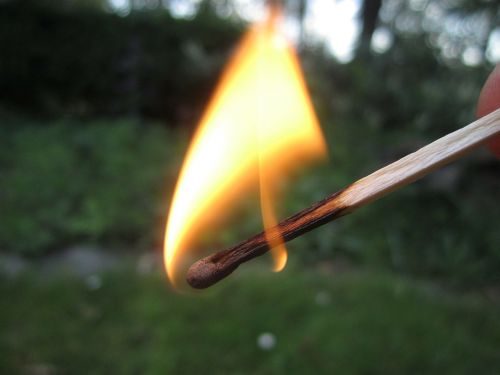 flame fire match