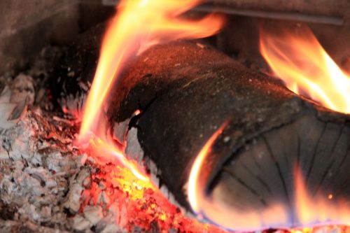 flame fire wood