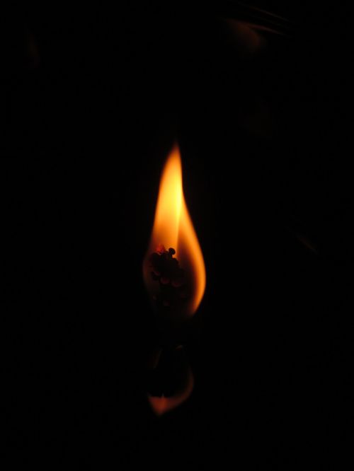flame candle dark
