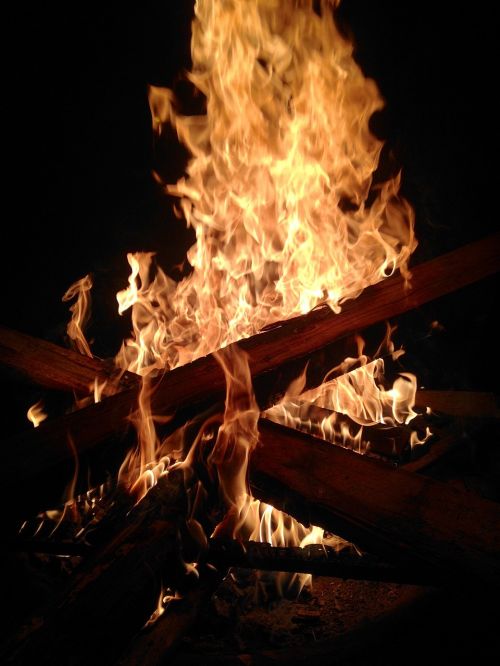 flames fire heat