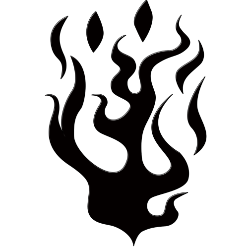 flames silhouette shape