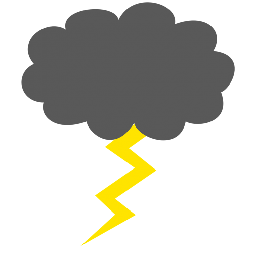 flash thunderstorm silhouette