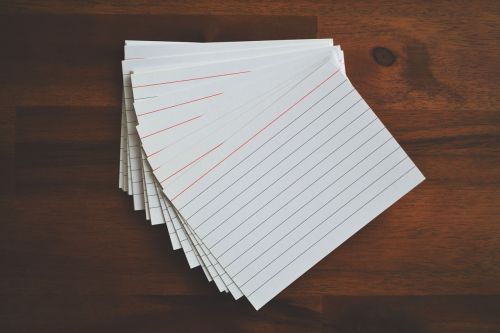 flashcards cards paper