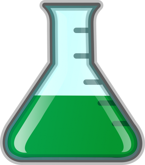 flask erlenmeyer flask green