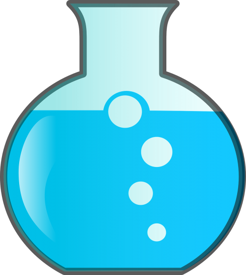 flask blue glass