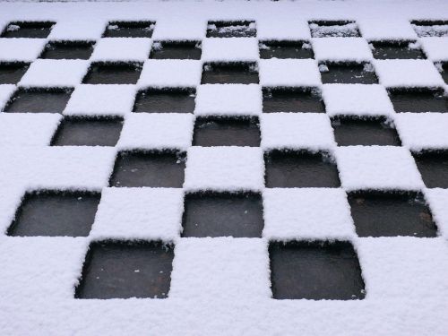 flat roof snow winter