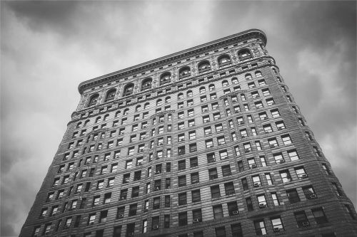 flatiron building sky clouds