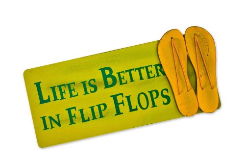 flip flops shield postcard