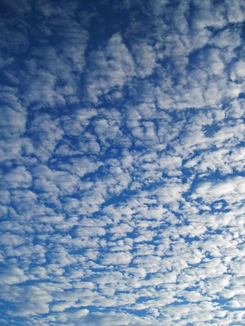 Flocky Clouds Spread Across Sky