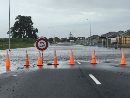 flooding road closed