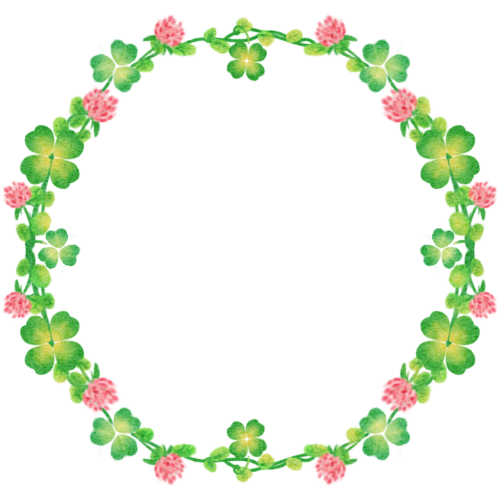 floral clover wreath