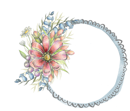 floral frame template