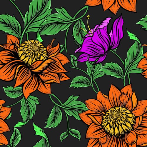 floral  background  drawing