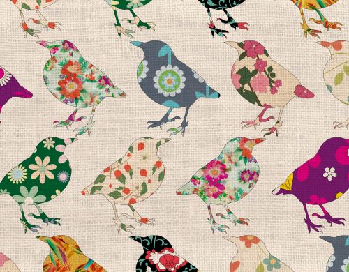 Floral Birds Wallpaper Pattern