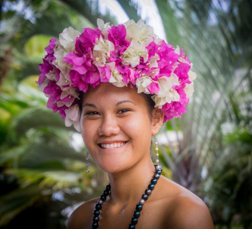 floral head dress french polynesia nuva hiva