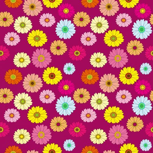 Floral Pattern Colorful Wallpaper