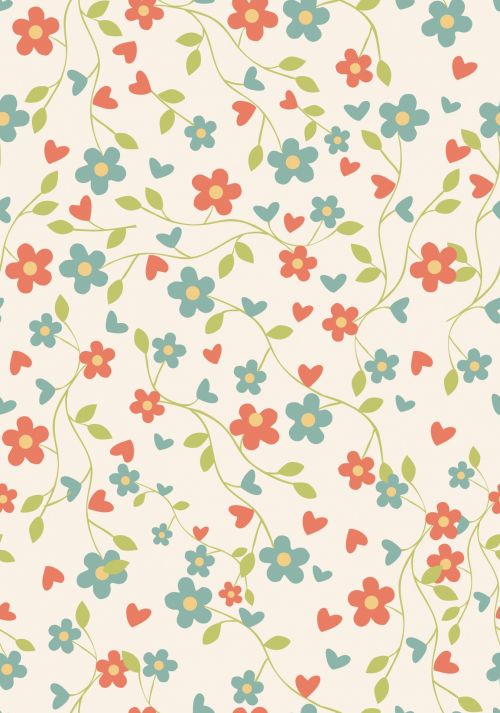 Floral Retro Wallpaper Pattern