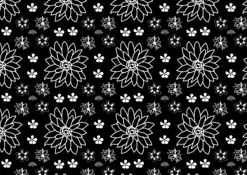 Floral Sketch Black And White