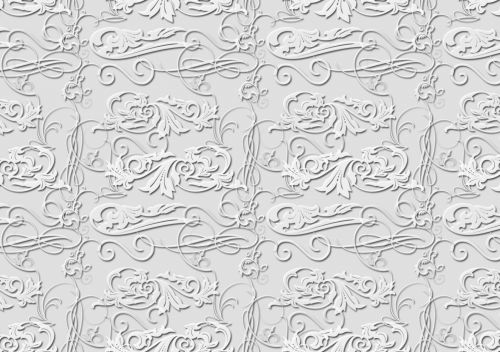 Floral Swirly Background In Grey
