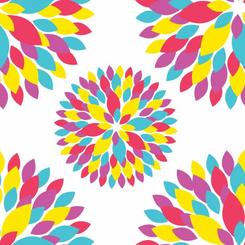 Floral Tile Colorful Seamless
