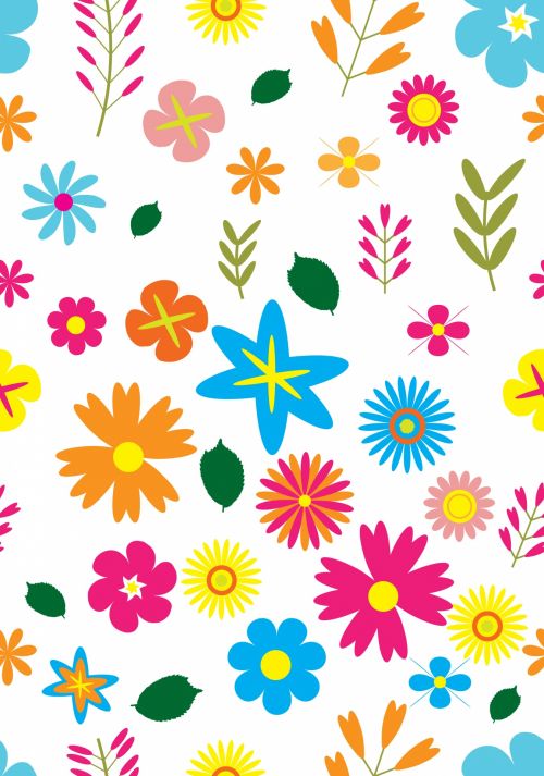Floral Wallpaper Colorful Pattern