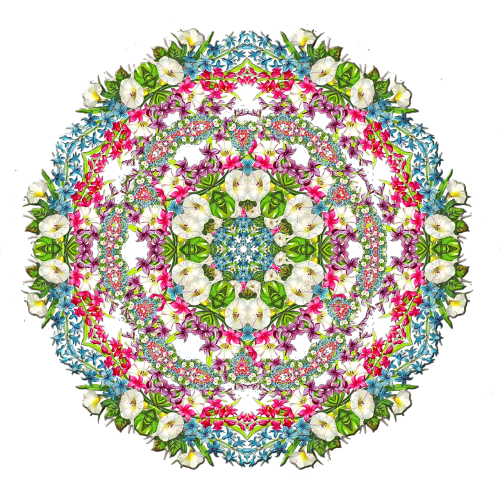 floral wreath tile background image