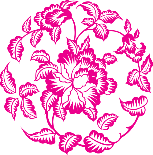 flower peony motif