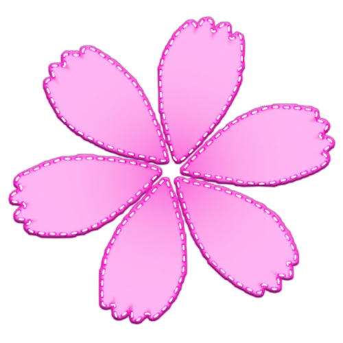 flower pink stripe