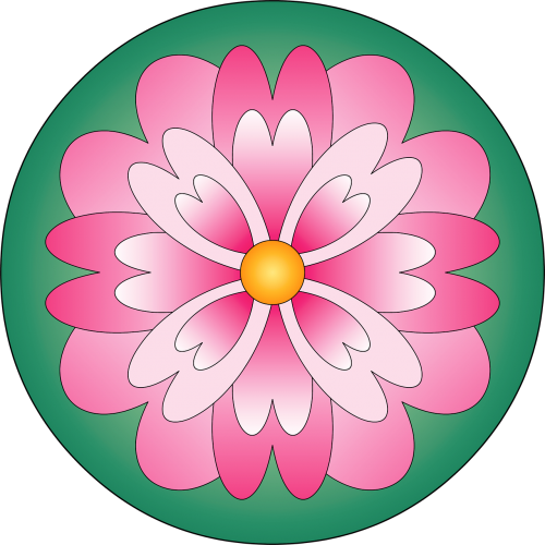 flower mandala flower color pink