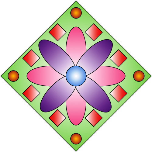 flower mosaic geometric