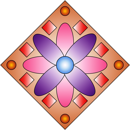 flower mosaic geometric