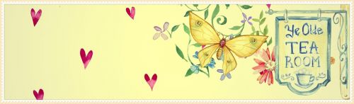 flower butterfly banner