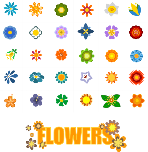 flower shapes elements