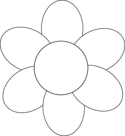 flower simple outline