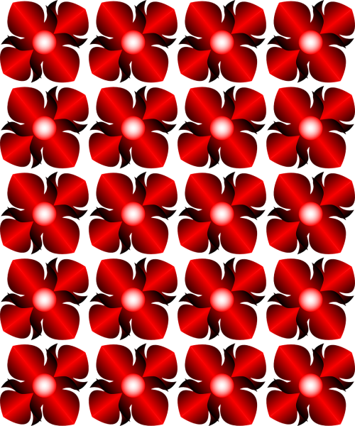 flower pattern red