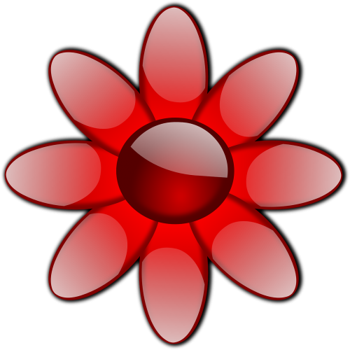 flower red glass
