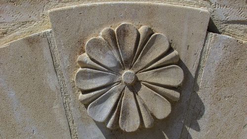 flower engraving stone