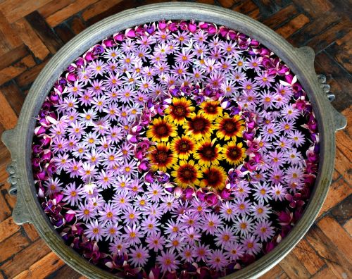 flower rangoli celebration