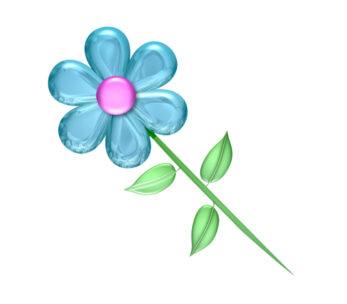 flower blue green