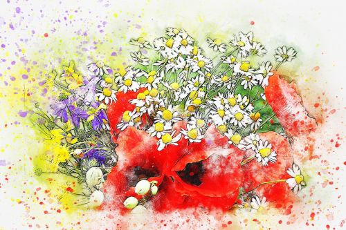 flower bouquet poppy