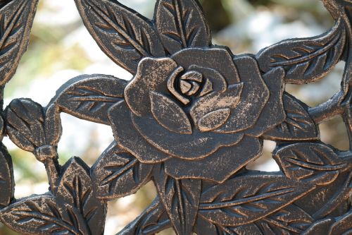 flower rose cast iron
