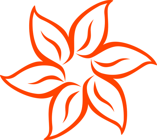 flower leaves orange