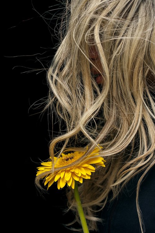 flower  woman  hair