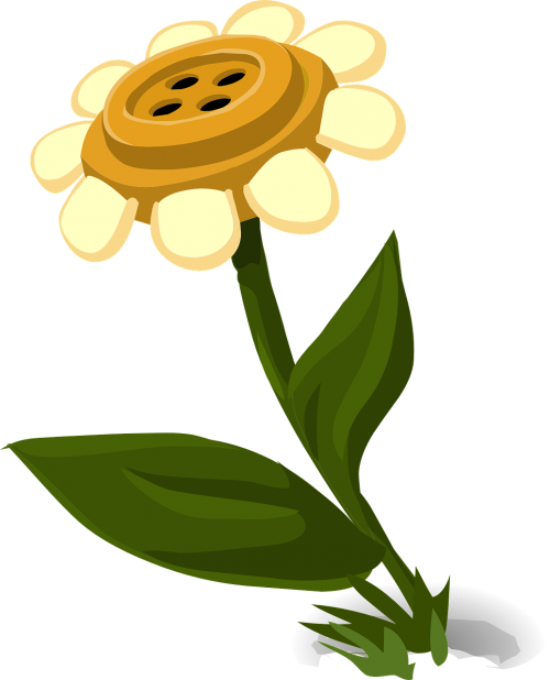 flower petals button