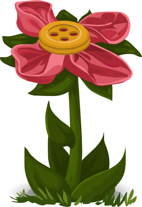 flower petals button