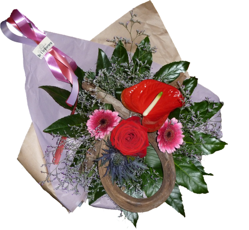 flower bouquet red anthurium
