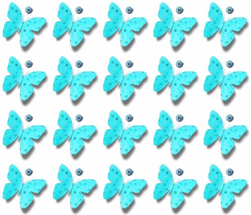 Flower Butterfly Blue